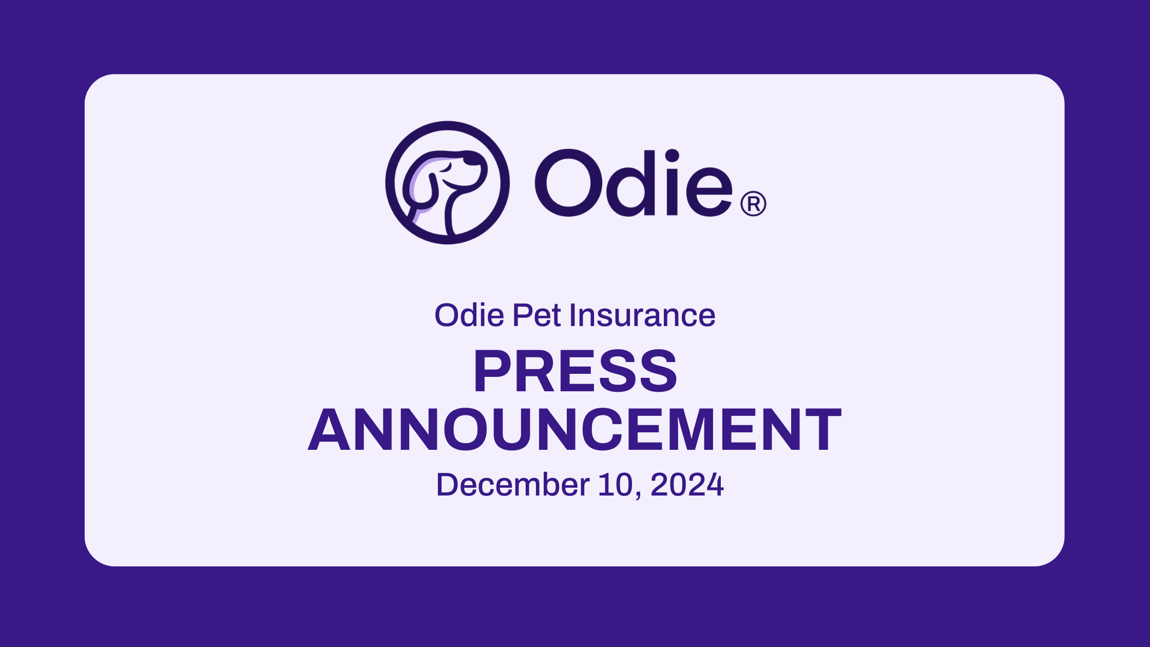 Odie Pet Insurance Partners with Agentech Odie Pet Insurance Press Announcement